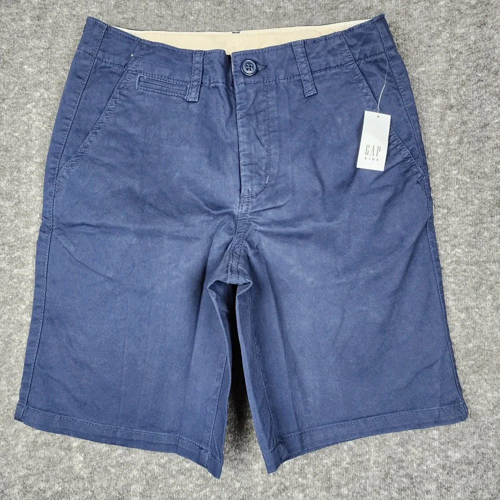 Gap Kids Chino Shorts Boys 14‎ Slim Tapestry Navy Blue New With Tags 738577-01